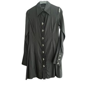 Philipp Plein goth shirt dress size M